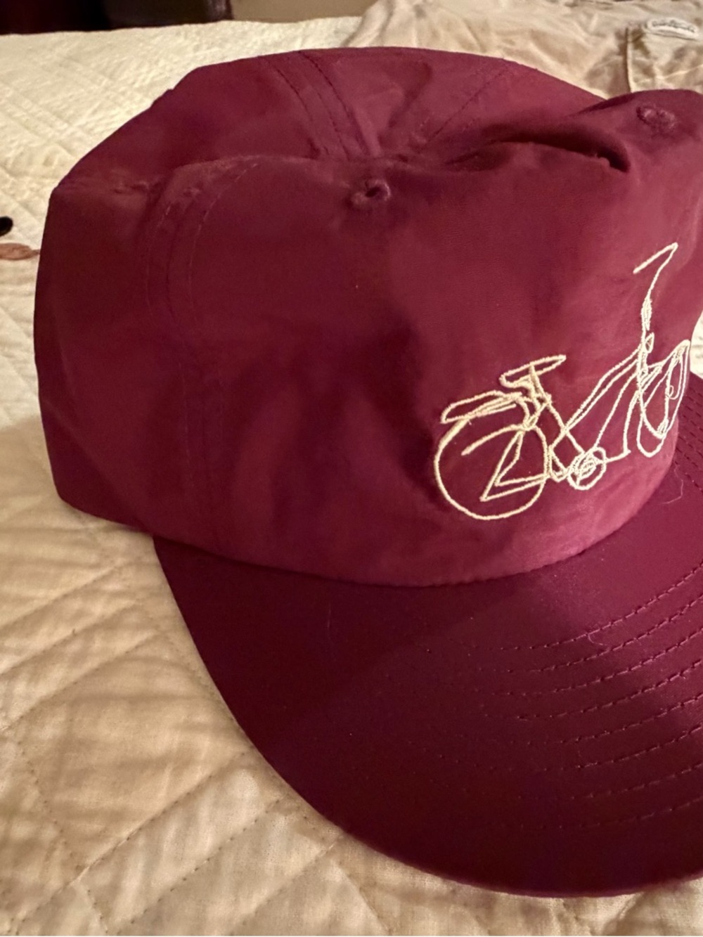 Bicycle maroon SnapBack hat - Picture 2 of 3